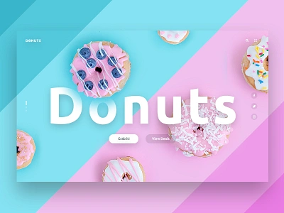 Donuts | Landing Page UI app color design donut doughnut icon messanger minimal ui ux web wesite