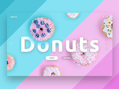 Donuts | Landing Page UI app color design donut doughnut icon messanger minimal ui ux web wesite