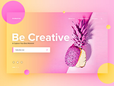 Picreative | Landing Page UI by Harshil Acharya on Dribbble