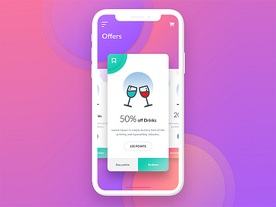 Offers Screen UI app deal gift graphic icon ios offer prototype screen ui user interface ux