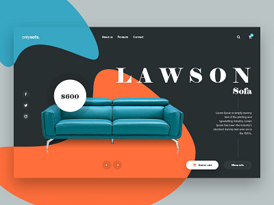 Onlysofa Landing page UI