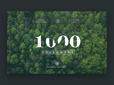 1K+ Followers app clean design dribbble follow followers minimal photo ui uidesign