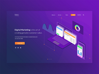 Digital Marketing Homepage UI