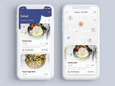 Food Explorer App UI 01 app creative design dribbble flat graphic icon icons ios minimal ui ux