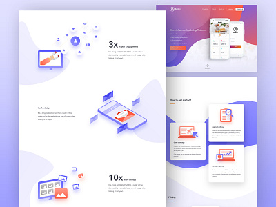 Homepage Revamp for Boksi.com design dribbble icon illustration influencer marketing minimal ui vector webdesign website