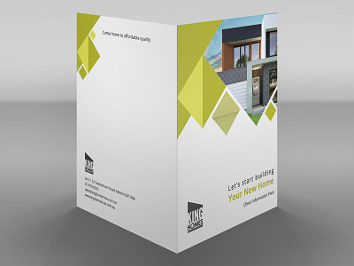 Folder design - King Homes dribbble envelope folder folder design furniture graphic home illustration print stationary design vector