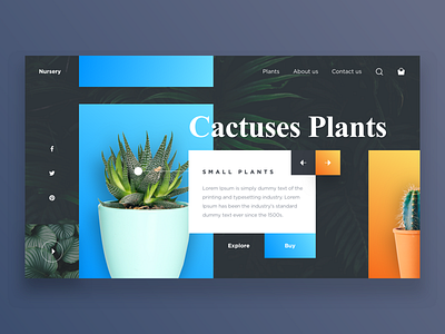 Nursery Webpage UI design dribbble gradient green homepage landing page minimal plant ui ux webdesign webpage website website design