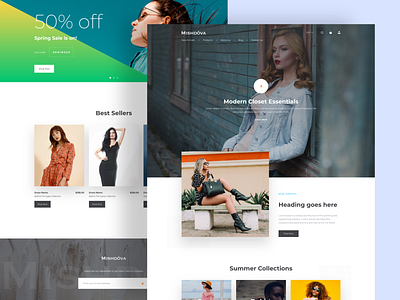 Mishdova - Homepage Design clothes design fashion minimal ui ux design user experience user interface webdeisgn webdesign website website builder