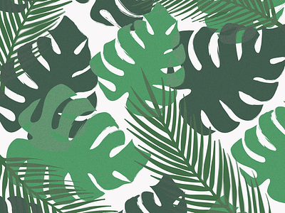 Palm leaves art digital art illustration wallpaper