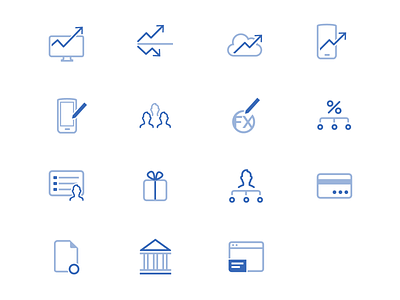 Icon set for brokerage company