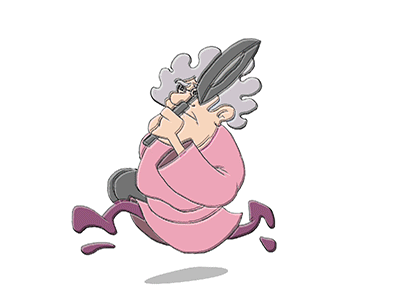 Running Granny 2d animation animation character animation character design run cycle