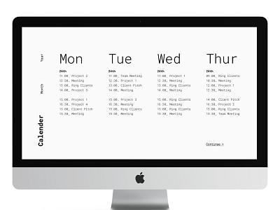 Daily Ui 38 calendar dailyui design desktop layout typography ui ux