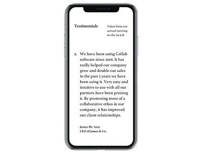 Daily Ui 39 clean dailyui design layout mobile quote testimonial type typography ui ux