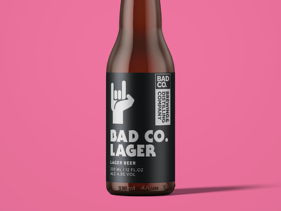 Bad Co. Lager beer beer art beer label bottle branding color craft beer graphic design illustration lager packaing typography