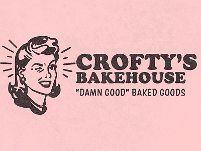 Croft's Bakehouse WIP branding distressed graphic design graphic design illustration lettering logo retro vintage