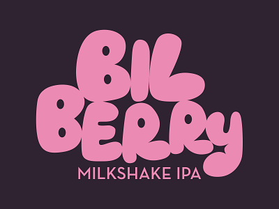 Bilberry IPA beer beer label colour graphic design hand drawn font hand drawn type hand made type lettering typogaphy