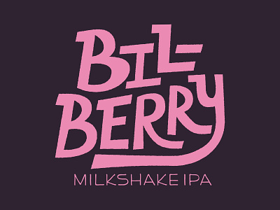 Bilberry IPA beer label branding colour graphic design hand drawn font hand drawn type hand made type lettering typogaphy