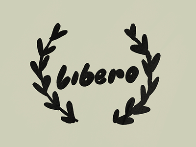 Libero Logo adobe fresco food graphic design hand drawn type hand made type illustration logo sketch typography