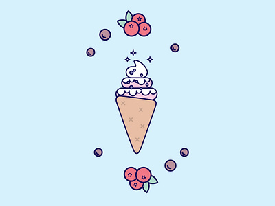 Ice Cream design flat icon illustration vector
