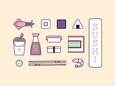 Sushi Icons design icon illustration vector