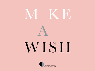 Make A Wish branding design flat typography vector