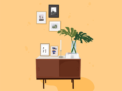 Home design flat illustration