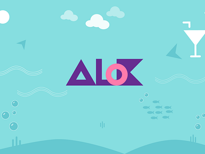 ALOK UXD- self branding illustration banner artwork branding design illustration logo ui underwater