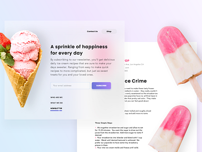 Newsletter Design - A Sprinkle Of Happiness