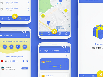 Oil App app branding design flat icon minimal ui ux