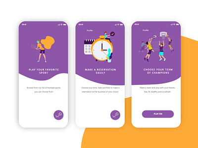 Health App Intro app branding design flat minimal ui ux