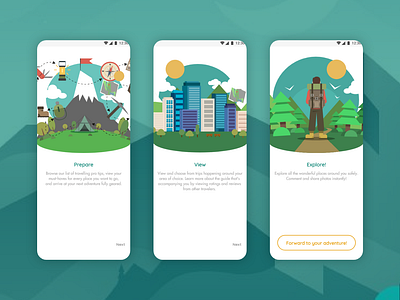 Kalipso - Intro Screens 2019 trend android app application design award award winning branding design flat illustration illustrator inspiration minimal palette trending ui ux