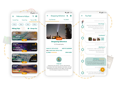 Kalipso Homepage / Trip View 2019 trend adobe xd android app application design award award winning branding design flat gradient icon identity illustration illustrator minimal typography ui ux vector