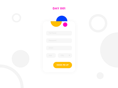 Daily UI Challenge - Day 1 - Sign Up 2019 trend app dailyui dailyui 001 design identity illustrator minimal ui ux