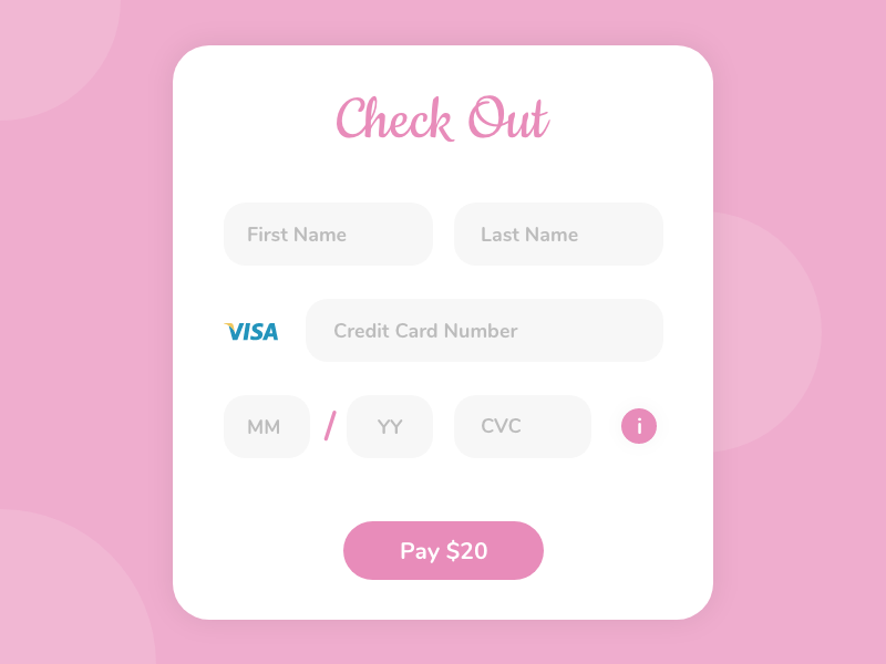 Daily UI Challenge - Day 2 - Credit Card Checkout inspiration icon identity flat design app 2019 trend uxdesign uxui uiux ux ui minimal creditcard checkout dailyui 002 dailyui