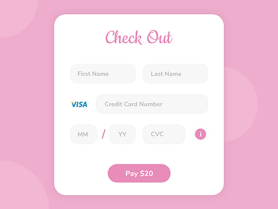 Daily UI Challenge - Day 2 - Credit Card Checkout 2019 trend app checkout creditcard dailyui dailyui 002 design flat icon identity inspiration minimal ui uiux ux uxdesign uxui