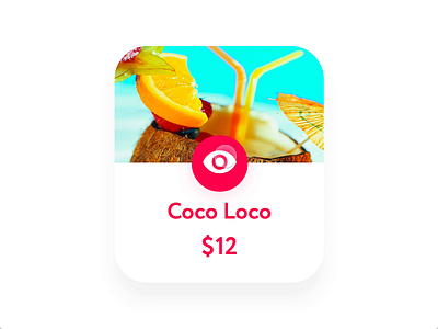 Coco Loco - Add Product Animation 2019 trend add to cart animated app beach party cocktails design ecommerce flat inspiration minimal order management ui ux