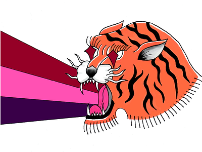 Psyche tiger art design digital drawing illustration illustration digital psychedelic tattoo tiger traditional