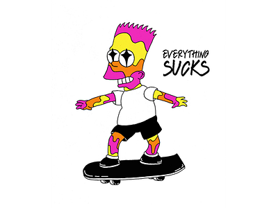 Psychedelic Bart art bart bart simpson color digital drawing graphic design illustration photoshop psychedelic simpson