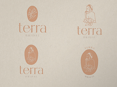 TERRA BRIDAL brand identity branding branding and identity bridal logo earthy floral illustration illustrations logo wedding