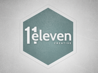 11eleven Creative Business Card - Gray 11eleven business card creative gray green hexagon shape