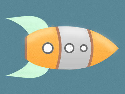 Trying out some illustrating... illustrator photoshop rocketship