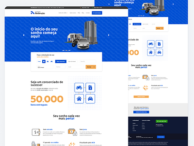 Consórcio Redenção — website flat icon minimal ui ux vector web website