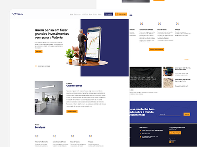 Vallerie - website design desktop flat layout ui ux web website