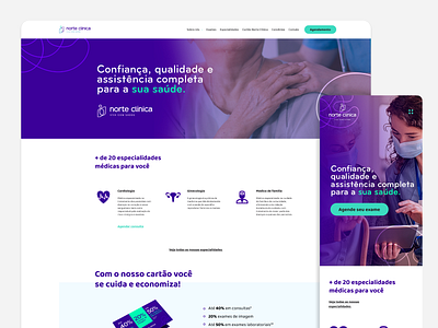 Norte Clínica - website clinic design health layout mobile ui ux web website
