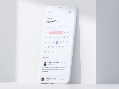 Skeuomorphic Task App app calendar design minimal mobile mobile app ui userexperience userinterface ux ux design