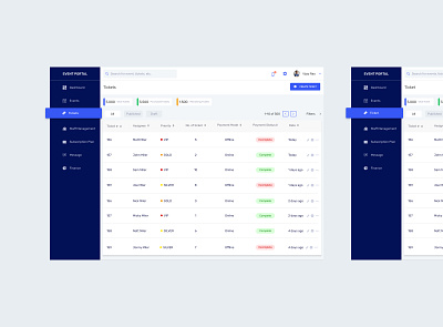 Ticket data table app app design application dashboad dashboard app dashboard design dashboard ui data database interaction interaction design table ui uidesign uiux