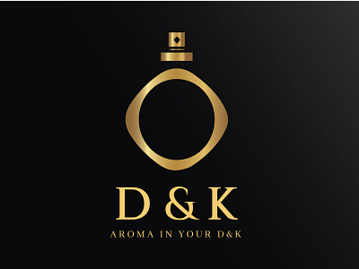 D&K Perfume Logo brand brand design brand identity branding branding design elegant elegant design elegant font golden logo logo design logodesign logos logotype perfume stylish font typogaphy