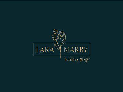 Lara Marry logo brand branding branding design flat design logo logo design logodesign logos logotype minimal minimalist logo wedding florist wedding logo