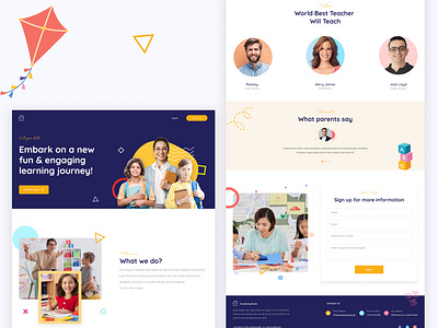 Academy Nook Landing page design