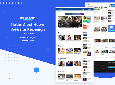 NationNext News Website Redesign minimalistic news we news website resdesign responsive design uidesign uiux user experience user interface website website design
